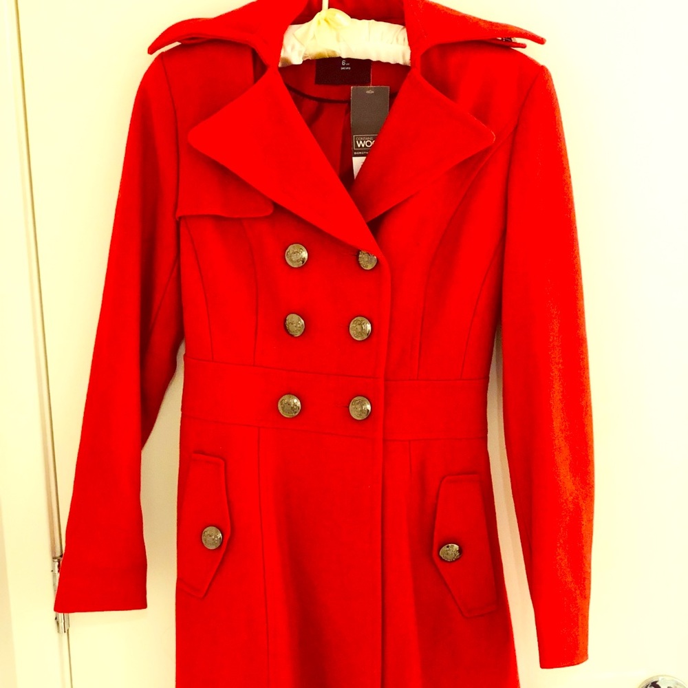 Dorothy Perkins red peacoat